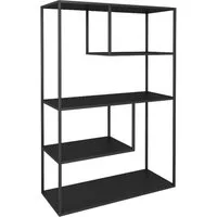 en.casa Standregal, »Sievi« Stahl 126 x 85 x 35 cm Schwarz, matt