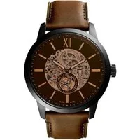 Fossil Automatikuhr TOWNSMAN Automatic ME3155, Armbanduhr, Herrenuhr, mechanische Uhr, Lederarmband