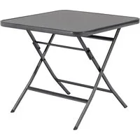 Gardissimo Gartentisch Garda rechteckig 80x80 cm anthrazit zusammenklappbar (Klapptisch, 1 Tisch), klappbar, wetterfest, pflegeleicht, mit Sicherheitsarretierung