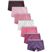 Next Schlüpfer Baumwollslips mit Logo im 7er-Pack, Boyshorts (7-St)