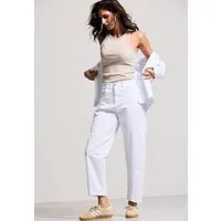 Andijamo-Fashion Chinos BARREL LEG PANTS dezente Ziernähte