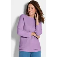 GOLDNER Strickpullover Eleganter Baumwollpullover, Halbarm Leichter Feinstrickpullover mit U-Boot-Ausschnitt