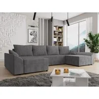 MIRJAN24 Wohnlandschaft Dante U Cord, mit Schlaffunktion und Bettkasten, 5 Sitzer, Symmetrisches U-Form