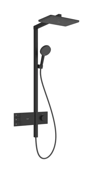 Hansgrohe Showerpipe Raindance Alive Q 210/340 2jet EcoSmart Thermostat mattschwarz, 24591670 24591670
