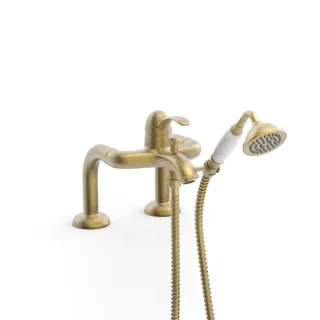 Tres Wannenrandarmatur mit Wasseranschlusswinkeln , 24219401LM 24219401LM
