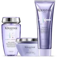 Kérastase Haarpflege-Set Kérastase Blond Absolu Set Shampoo Conditioner Maske Silber 3er Set, 3-tlg., reichhaltig