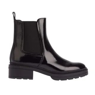 Rocket Dog - "Iggie" Stiefeletten für Damen, Lackleder, Blockabsatz (Schwarz)