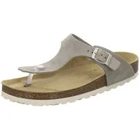 AFS-Schuhe 210786 Zehentrenner Pantolette für Damen mit Fußbett, bequeme Sandalen aus Leder