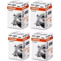Osram KFZ-Ersatzleuchte OSRAM CLASSIC H7 PX26d 12 V 55 W (1er Faltschachtel), H7, 4 St., Warmweiß, Standard