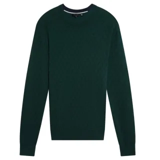 Ted Baker Sainsy T Stitch Pullover Mit Rundhalsausschnitt, Dunkelgrün