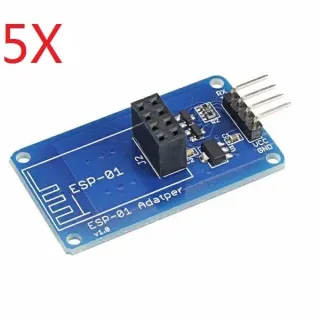 5Pcs Geekcreit ESP8266 Serial Wi-Fi Wireless ESP-01 Adapter Module 3.3V 5V Geekcreit for Arduino - products that work wi