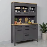 Inter Link Buffet Veneto (1-St) Stauraum-Modul, passend zur Modularen Küche, 130x45x195,5 cm