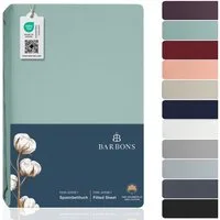 BARBONS Spannbettlaken Jersey Bettlaken, 145 g/m² Spannbetttuch, bis zu 25cm Höhe, Topper, Jersey aus 100% Baumwolle, Gummizug: rundum, (1 Stück), Rundumgummi, Atmungsaktiv
