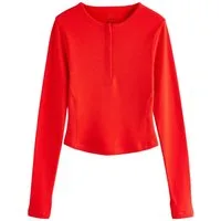Next Blusenshirt Langarm-Thermoshirt mit Henley-Kragen (1-tlg)