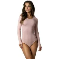 Alkato Langarmbody Bodysuit Damenbody mit Rundhalsausschnitt
