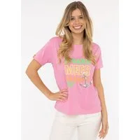 Zwillingsherz T-Shirt "Strand Meer Heimat" maritimer Stickerei, Pailletten, Kurzarm, Rundhalsausschnitt