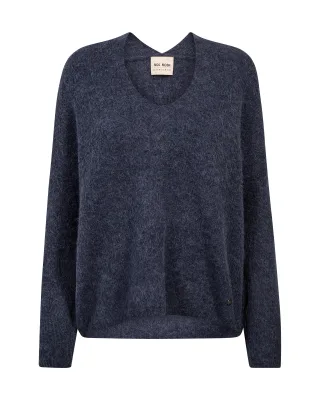 MOS MOSH - MMThora V-Neck Knit india ink - Gr. - XS