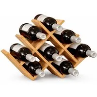 relaxdays Weinregal aus Bambus für 8 Flasche, natur