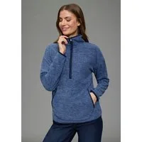 Ocean Sportswear Fleecepullover mit Logostickerei, mit Reißverschluss, mit Kängurutasche