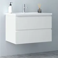 Aica Sanitär Waschtisch Badezimmerschrank Unterschrank mit Waschbecken Badmöbel Badschrank