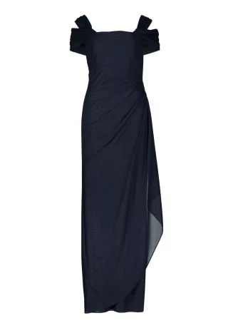 Vera Mont - Abendkleid Dunkelblau/Grau - Gr. - 36