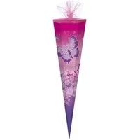 Verpackungsmittel GmbH Markneukirchen Schultüte Schultüte / Zuckertüte / 85cm / eckig / "Schmetterling"