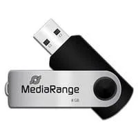 Flexi-Drive 8 GB, USB-Stick schwarz/silber, USB-A 2.0, Ohne Logo