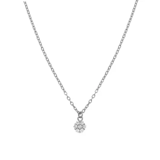 Halskette aus 925 Sterling Silber und rhodiniertem Brillant Zirkonia - Oris