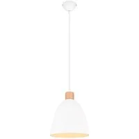 Reality Leuchten LED Pendelleuchte, Dimmfunktion, LED wechselbar, Warmweiß, Vintage klein für über-n Esstisch & Kochinsel hängend, Weiß, Ø 25cm