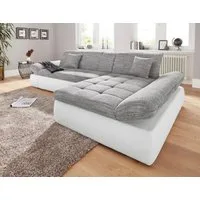 DOMO collection Ecksofa PB MORIC wahlweise mit Bettfunktion + Armteilverstellung, L-Form, im XXL-Format, B/T/H:300/172/80 cm, feine Steppung