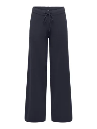 ONLY - Strickhose mit weitem Bein blau - Gr. - XS