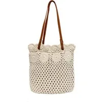 Zaewry Strandtasche Damen, Große Handtasche Damen, Leichte Schultertasche Boho, Shopper Tasche, Sommer Tasche Geflochten, Einkaufstasche Beach Bag