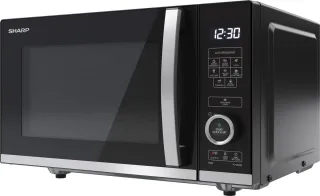 SHARP Mikrowelle YC-QS204AE-B, schwarz, 20 L, 10-Stufen, 800 W