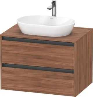 Duravit Ketho.2 Konsolenwaschtischunterbau wandhängend Nussbaum Matt 800x550x568 mm - K2489507979000 K24895079790000