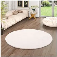 Pergamon Fellteppich Fellteppich Luxus Super Soft Plush Rund, Rund, Höhe: 25 mm