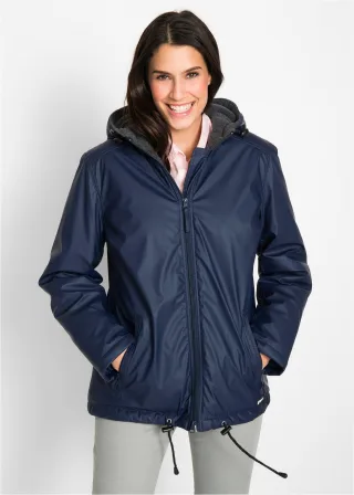 bonprix Leicht wattierte Winterjacke wasserabweisend, blau, Gr.42, Vielseitige Übergangsjacke mit großer Kapuze zum Wohlfühlen