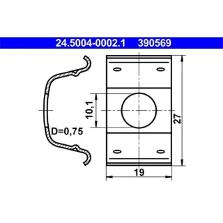 ATE Halter f?r Bremsschlauch ATE Halter f?r Bremsschlauch 24.5004-0002.1