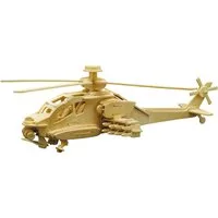 Pebaro 3D-Puzzle Holzbausatz Kampfthubschrauber, 866/2, 86 Puzzleteile