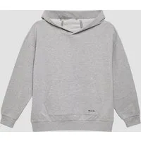s.Oliver Sweatshirt Sweatshirt Unisex Oversized-Hoodie mit Kängurutaschen und Schrift-Print