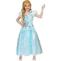 Funny Fashion Kostüm Eisprinzessin Kostüm 'Elsa' für Kinder, Hellblau