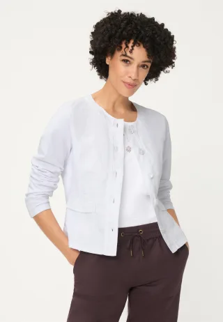 Olsen - Jersey Jacket Long Sleeves white - Gr. - 42