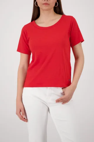 monari - T-Shirt aus leichtem Stoff coral red - Gr. - 36