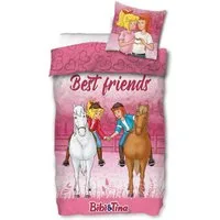 SkyBrands Bettwäsche Bibi & Tina - Best Friends - Wende-Bettwäsche-Set, 135x200 & 80x80, Baumwolle, 100% Baumwolle