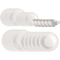 like. by Villeroy & Boch Geschirr-Set Essential Starter-Set (30-tlg), 6 Personen, Porzellan, Premium Porzellan