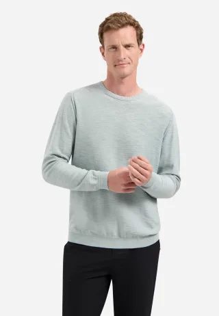 No Excess - Pullover Crewneck Garment Dyed + Stone Washed dusty blue - Gr. - XL