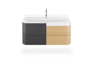 Duravit Happy D.2 Plus c-bonded Set wandhängend Graphit Supermatt 975x490x480 mm - HP4638O8080 HP4638O8080