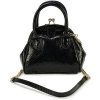 Harpa Henkeltasche VALENTINA, in glänzender Kroko-Optik