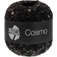 LANA GROSSA COSMO Häkelwolle, 260 m (Beilaufgarn aus Baumwolle mit großen und kleinen Pailletten), 100 g