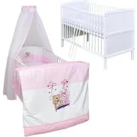 Baby-Delux Komplettbett Babybett Jack Komplettset, 10-tlg., Kinderbett 70x140 cm weiß, Bettset verschiedene Designs