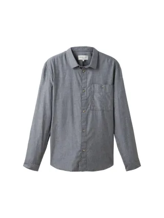 TOM TAILOR Denim - Hemd mit Brusttasche schwarz - Gr. - S